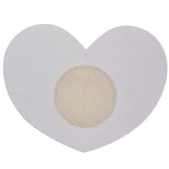 Heart Shaped Pasties Nipple Covers Self Adhesive 3 Pair Nude - Picture 4 of 7